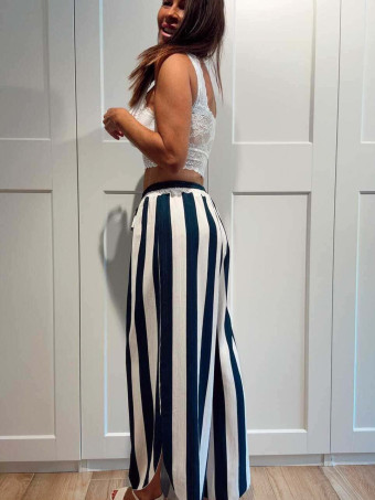 Pantalón Palazzo Rayas VOSSEL Marino HEVE