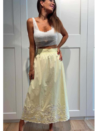 Conjunto Bordado-Perforado MYHALA Amarillo HEVE