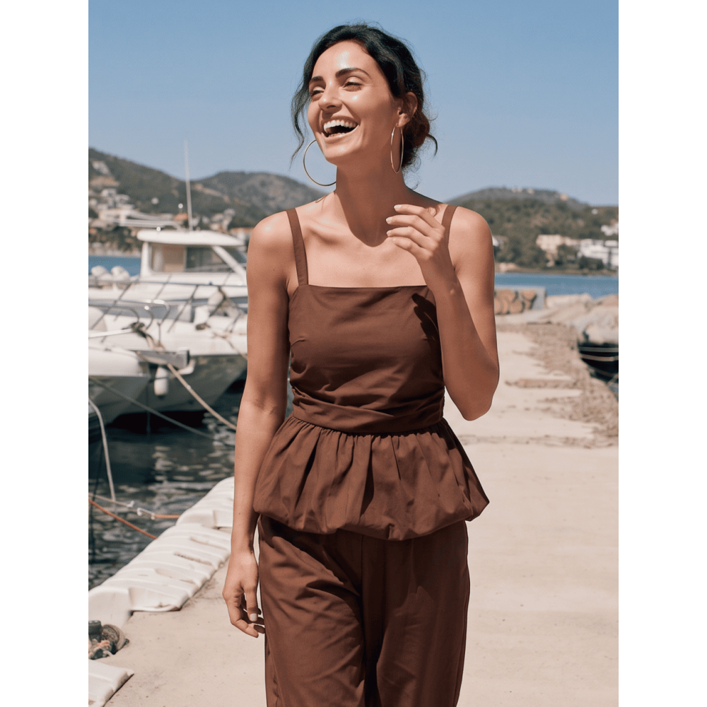 Conjunto Cuerpo y Pantalón CHIVIA Marrón HEVE