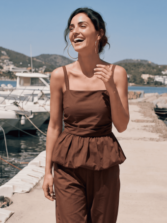Conjunto Cuerpo y Pantalón CHIVIA Marrón HEVE