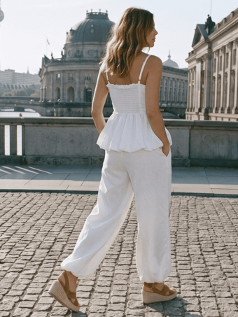 Conjunto Cuerpo y Pantalón CHIVIA Blanco HEVE