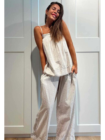 Conjunto Estampado Rayas ZAVANI Beige HEVE