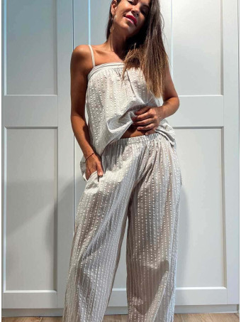 Conjunto Estampado Rayas ZAVANI Beige HEVE