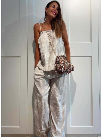 Bolso Lona Frame Bag Paisley y Hojas Marrón HEVE