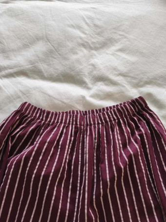 Conjunto Estampado Rayas ZAVANI Burdeos HEVE