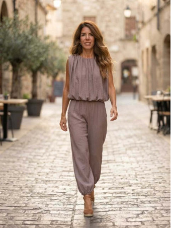 Conjunto Cuerpo y Jogger REKHA Taupe HEVE