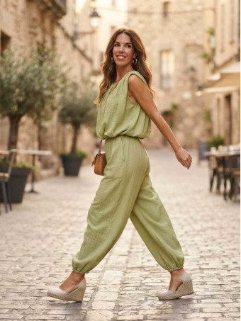 Conjunto Cuerpo y Jogger REKHA Verde Manzana HEVE