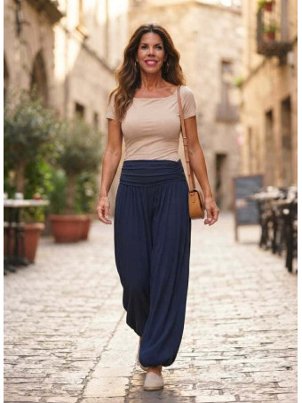 Pantalón Harem ALADDÍN Marino HEVE
