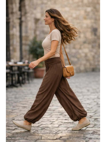 Pantalón Harem ALADDÍN Marrón HEVE