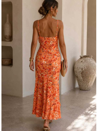 Vestido Estampado Volantes CALANDRA Coral HEVE