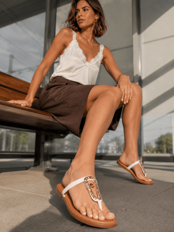 Sandalia Joya DORVIA Blanco HEVE