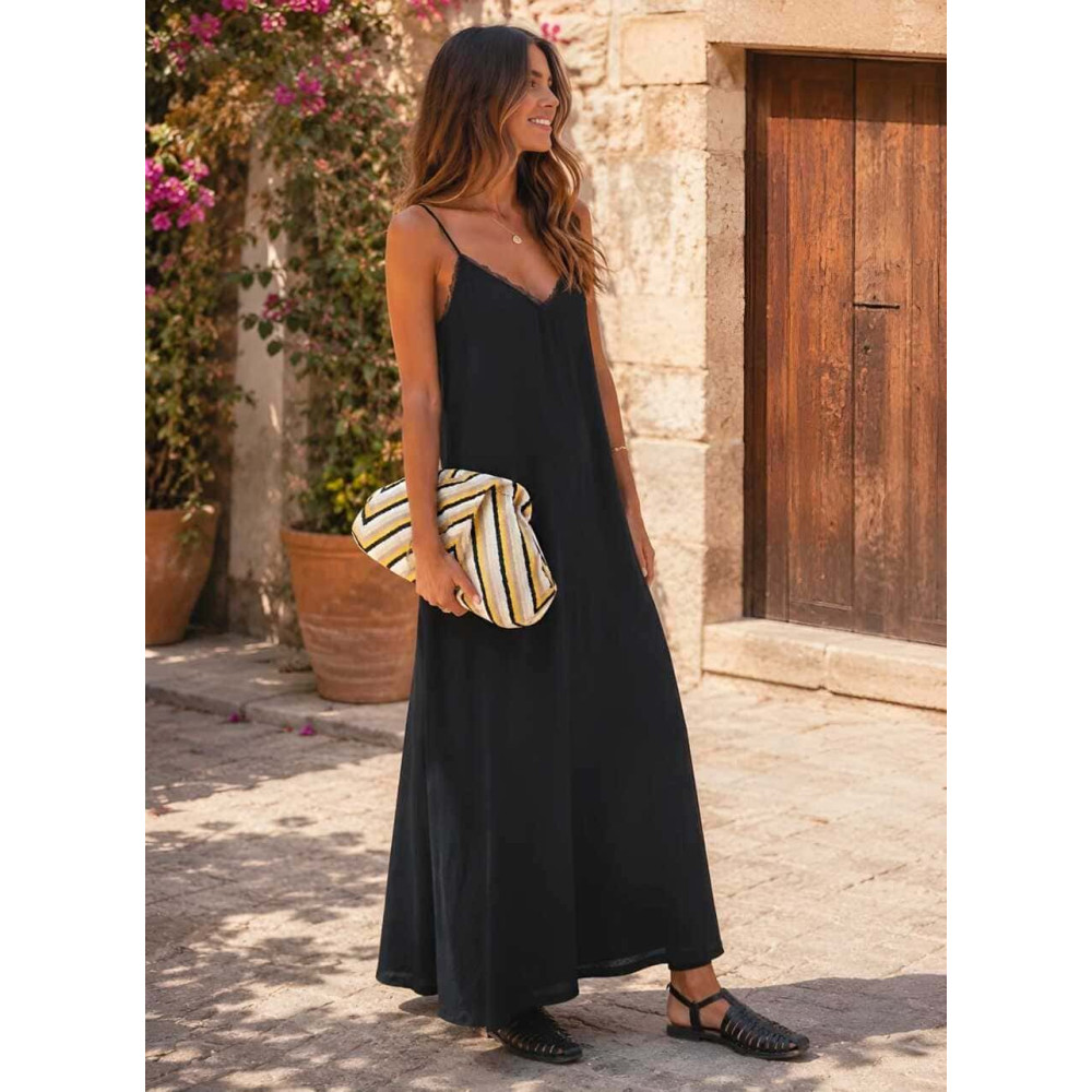 Vestido Lencero REENIE Negro HEVE