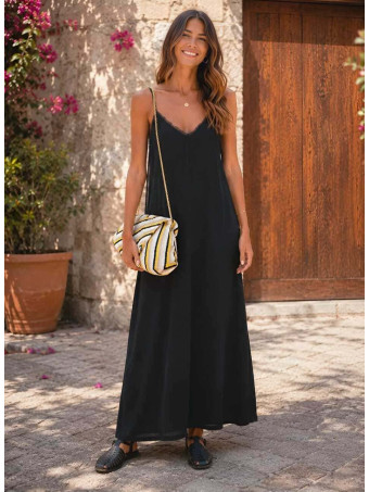 Vestido Lencero REENIE Negro HEVE