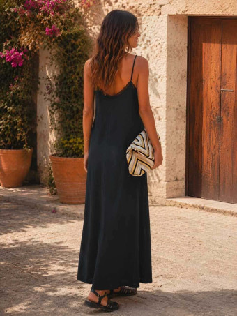 Vestido Lencero REENIE Negro HEVE