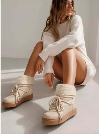 Bota Apre Ski Efecto Piel WINTRA Taupe HEVE