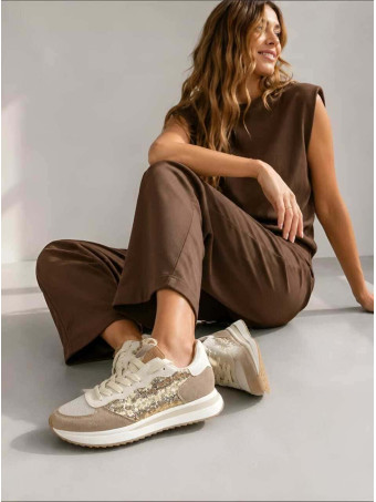 Deportiva Combinada Lentejuelas SPARKILL Oro HEVE