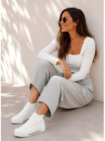 Sneaker Abotinada Plataforma HIGHMOOR Blanco HEVE