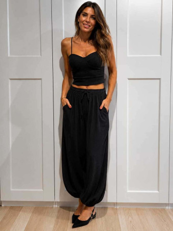 Conjunto Top y Pantalón MARLOW Negro HEVE