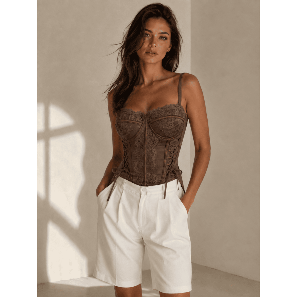 Bustier Encaje ALLEGRA Marrón HEVE
