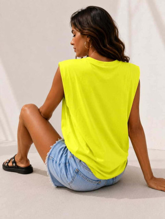 Camiseta Hombreras MEIZURY Amarillo Flúor HEVE