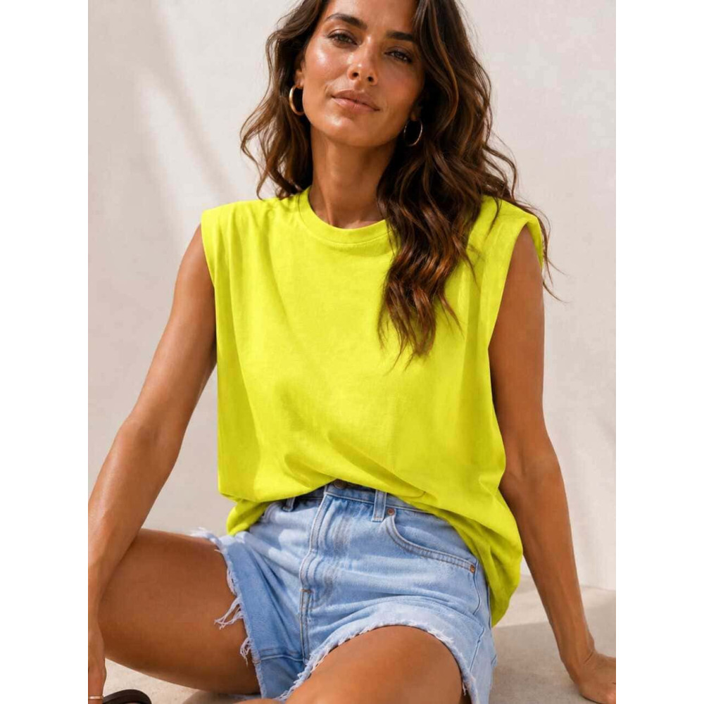 Camiseta Hombreras MEIZURY Amarillo Flúor HEVE