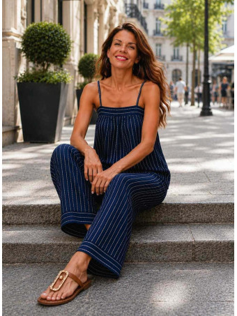 Conjunto Estampado Rayas ZAVANI Marino HEVE