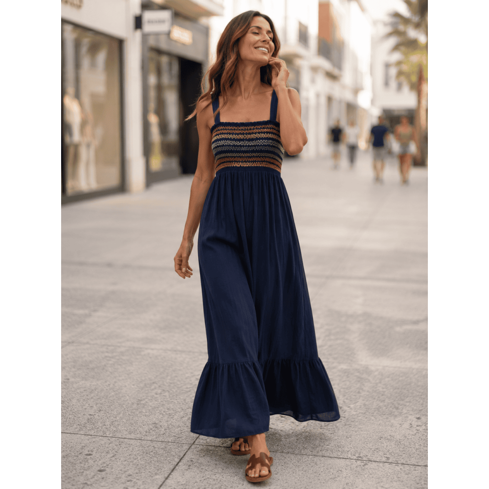 Vestido Nido de Abeja SUNAYA Marino HEVE