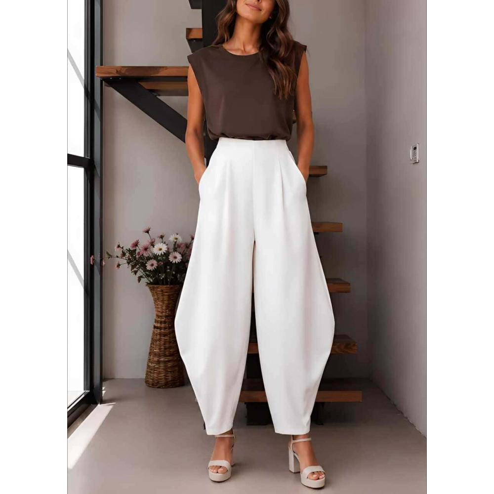 Pantalón Balloon MÄELLO Blanco HEVE