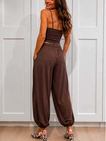 Conjunto Top y Pantalón MARLOW Marrón HEVE