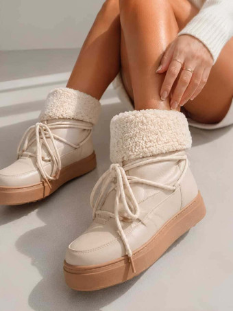 Bota Apre Ski Efecto Piel WINTRA Taupe HEVE