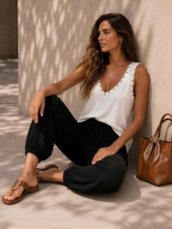 Pantalón Bombacho ZAYIRA Negro HEVE