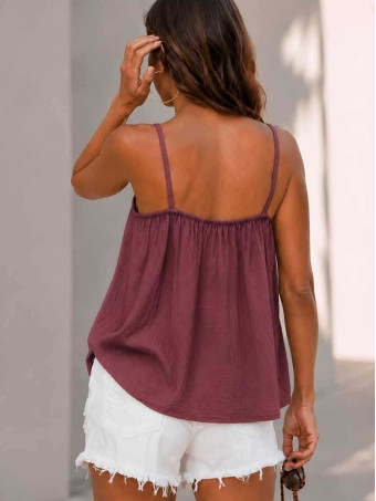 Cuerpo con Volante y Tachas TRESSA Burdeos HEVE