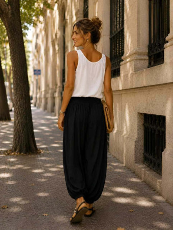 Pantalón Harem ALADDÍN Negro HEVE