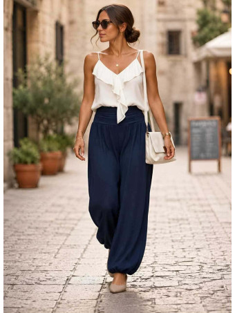 Pantalón Harem ALADDÍN Marino HEVE