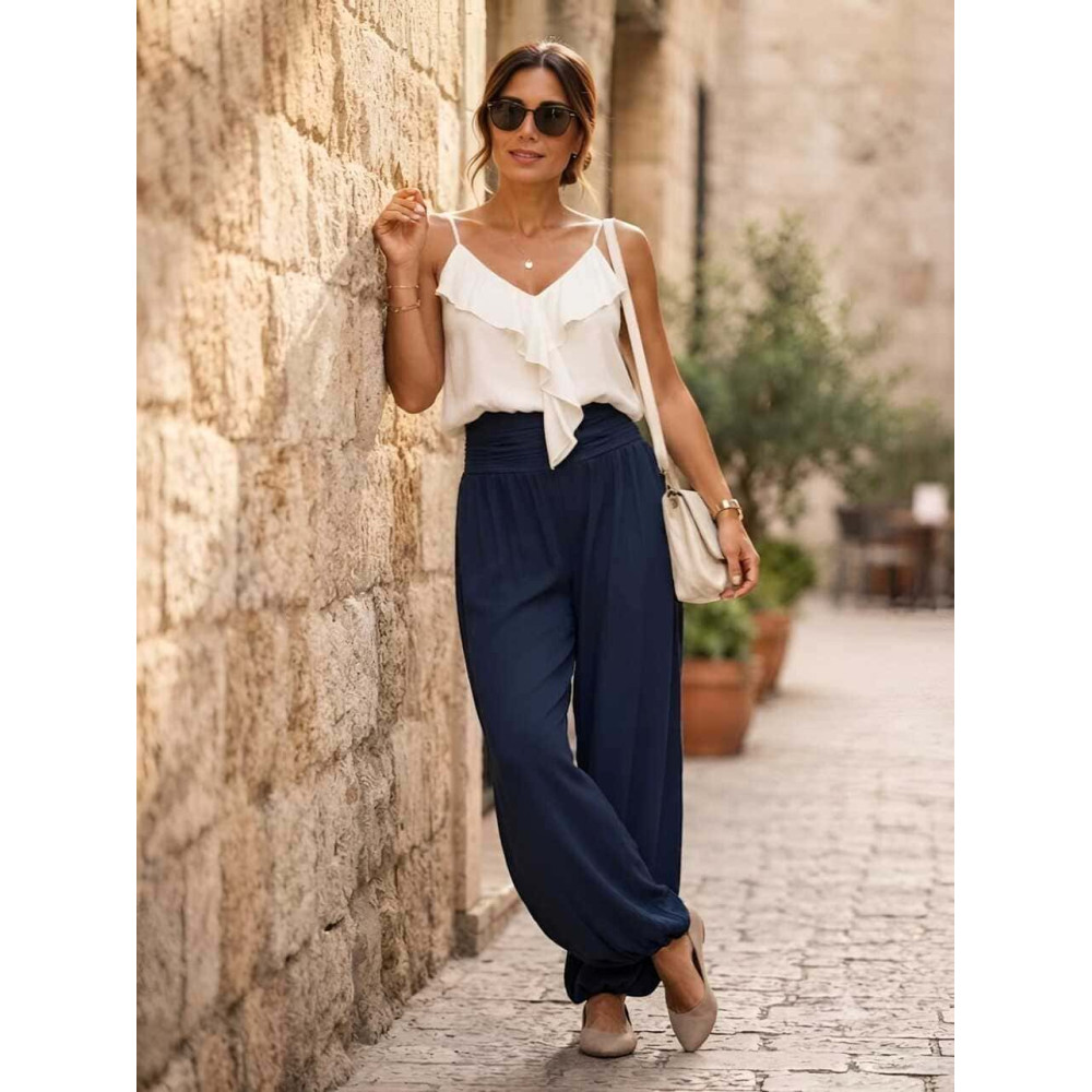 Pantalón Harem ALADDÍN Marino HEVE