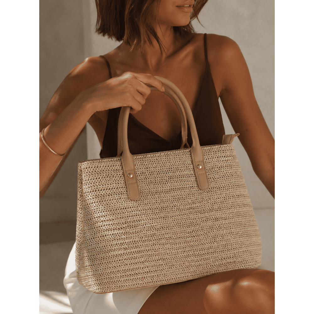 Bolso Tote Rafia VESNIA Natural HEVE