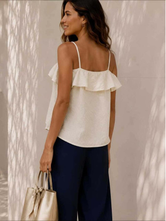 Cuerpo con Maxi Volante MALVIA Beige HEVE