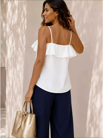 Cuerpo con Maxi Volante MALVIA Blanco HEVE