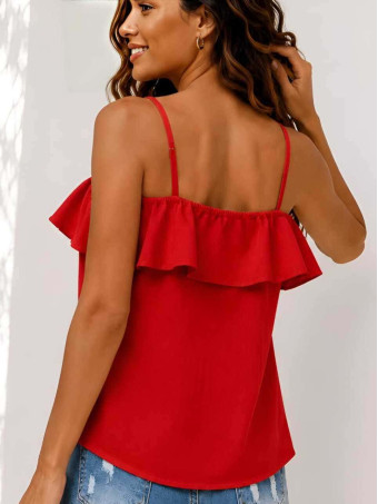 Cuerpo con Maxi Volante MALVIA Rojo HEVE