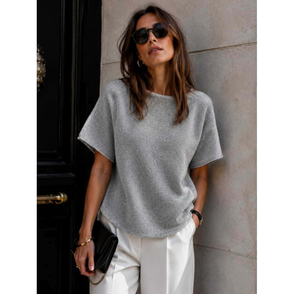 Punto Fino Manga Corta GILDREN Gris HEVE