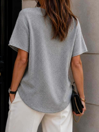 Punto Fino Manga Corta GILDREN Gris HEVE