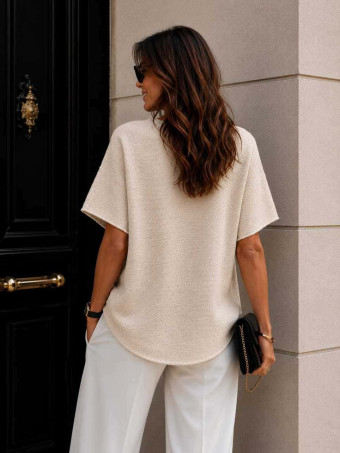 Punto Fino Manga Corta GILDREN Beige HEVE