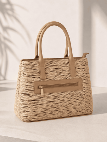 Bolso Tote Rafia VESNIA Natural HEVE