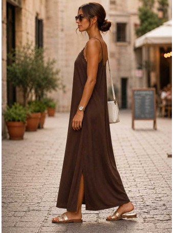 Vestido Lencero REENIE Marrón HEVE