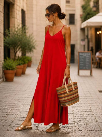 Vestido Lencero REENIE Rojo HEVE