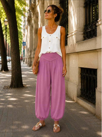 Pantalón Harem ALADDÍN Rosa HEVE