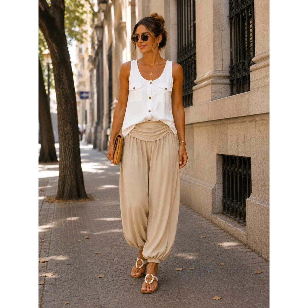 Pantalón Harem ALADDÍN Beige HEVE