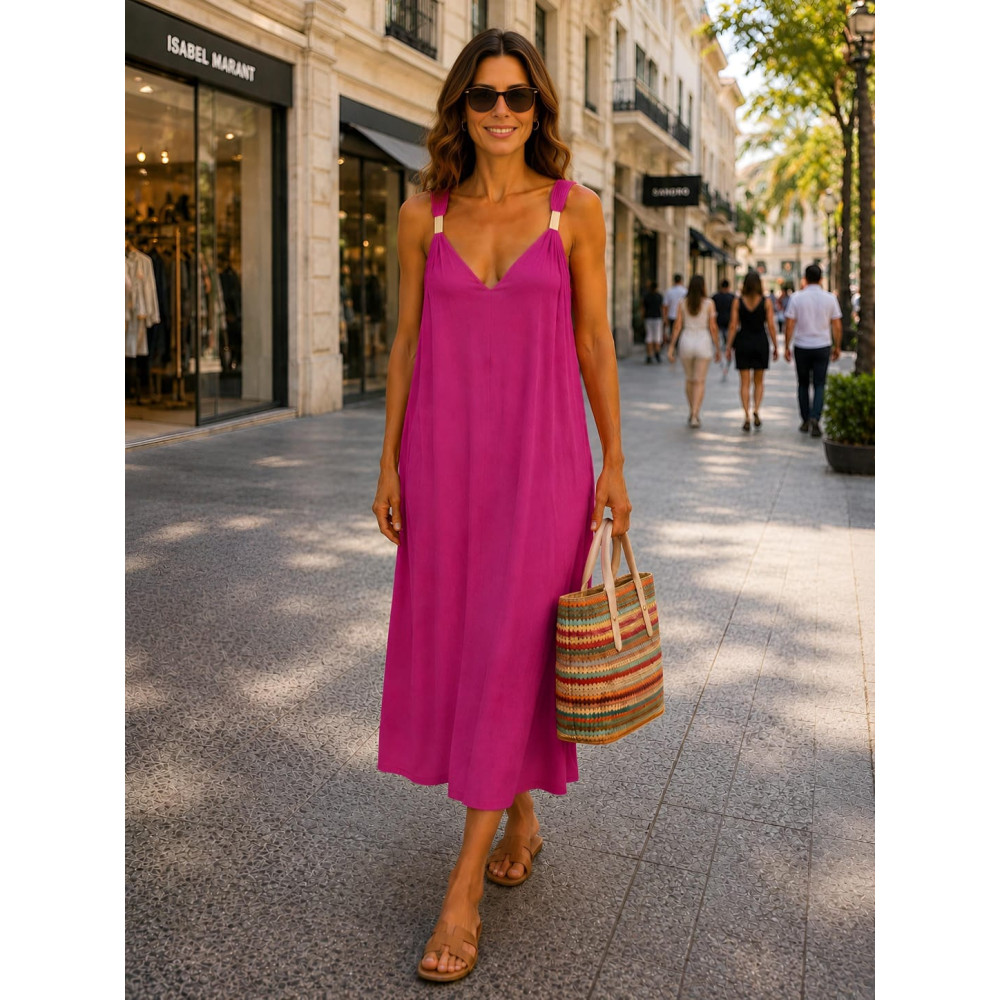Vestido Pieza Metálica NAEVIA Buganvilla HEVE