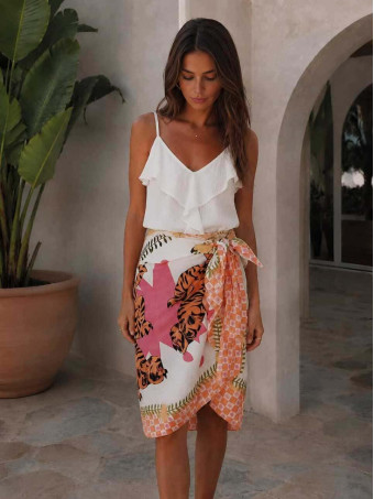 Falda Pareo Midi Estampado Tigres HEVE
