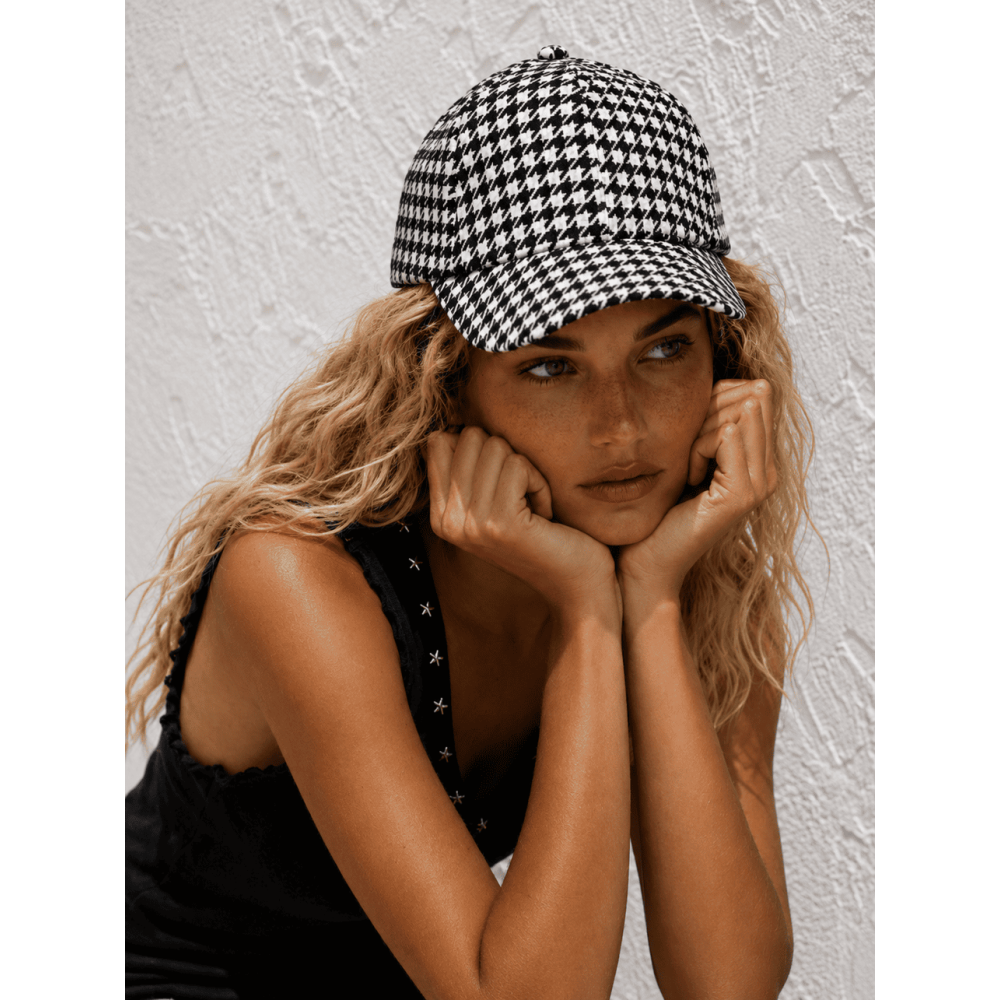 Gorra Pata de Gallo MATCHY Blanco/Negro HEVE